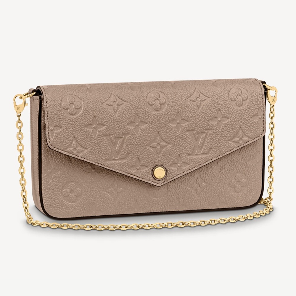 Louis Vuitton Félicie Pochette Gold Chain Bag